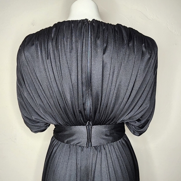 RARE and Amazing 80's Vintage Disco Glam Black Sequin Jumpsuit - Picture 6 of 14